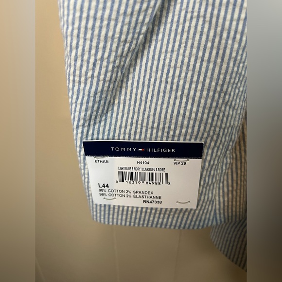 NWT Tommy Hilfiger Ethan Double Vent Seersucker Blazer/Coat - Picture 7 of 8